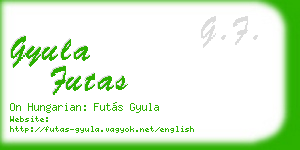 gyula futas business card