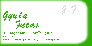 gyula futas business card